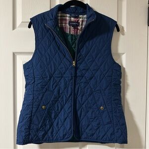 Blue Lands End Quilted Vest